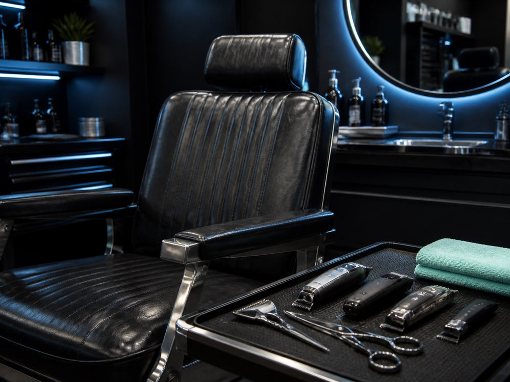 AI-gegenereerde sfeerimpressie voor een barbershop-ontwerpstudie